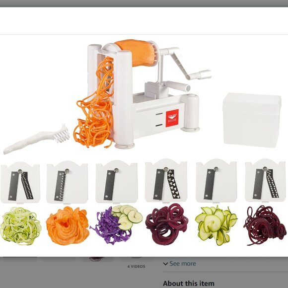 Paderno World Cuisine 6-Blade Vegetable Slicer / Spiralizer - Picture 5 of 5